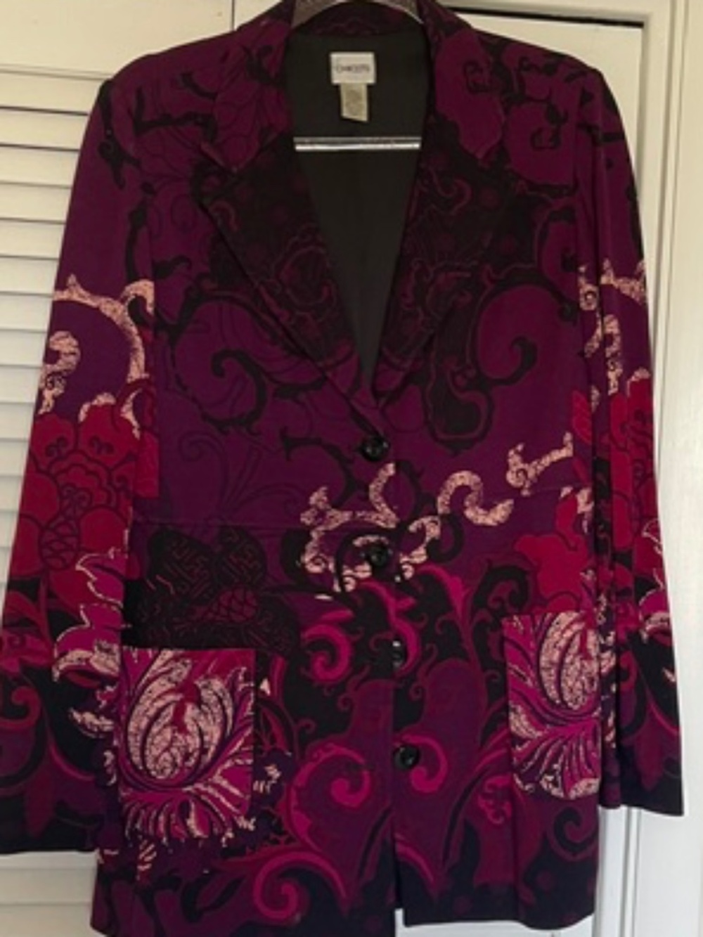 Chico's Luscious Purples, Magenta 4 button Blazer